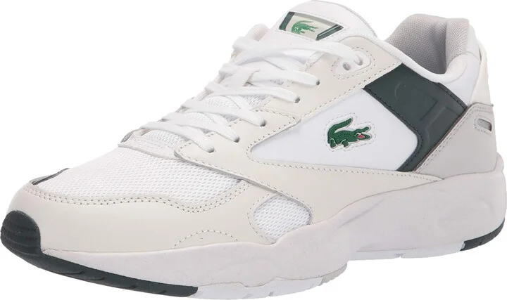 Wht/Dk Grn Leather
