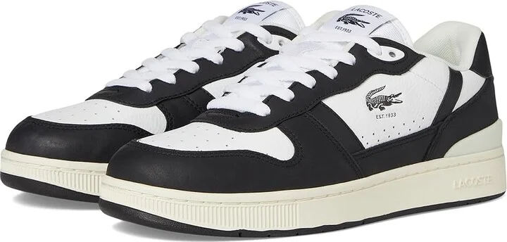 Lacoste T-Clip Set Sneakers Men's Lace-up Boots White/Black : 10.5 M, Leather