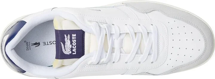 Lacoste T-Clip Sneakers Men's Shoes White/Navy : 7 M, Leather/Suede - Image 2