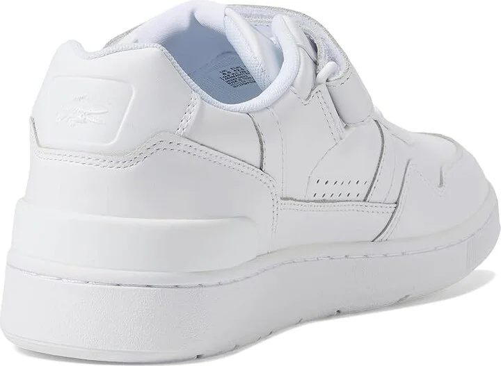Lacoste T-Clip Velcro Leather Sneakers Men's Shoes White/White : 7 M, Leather/Synthetic - Image 4