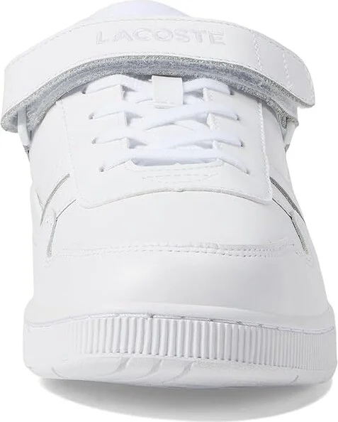 Lacoste T-Clip Velcro Leather Sneakers Men's Shoes White/White : 7 M, Leather/Synthetic - Image 5