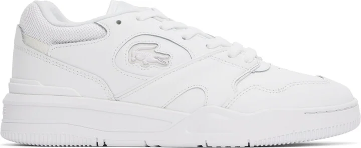 Lacoste White Lineshot Signature Heel Sneakers