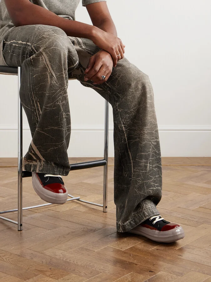 Lacquered-Denim Sneakers - Image 2