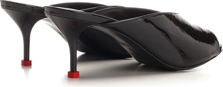 Lacquered Leather Mules - Image 3