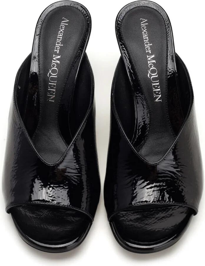Lacquered Leather Mules - Image 5