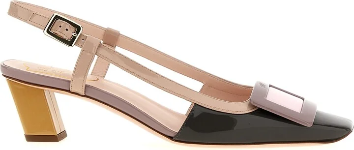 'lacquered' Slingback