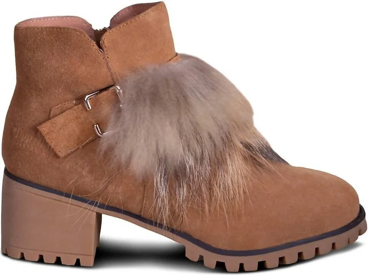 Ladies Amanda Sheepskin Boot In Tan