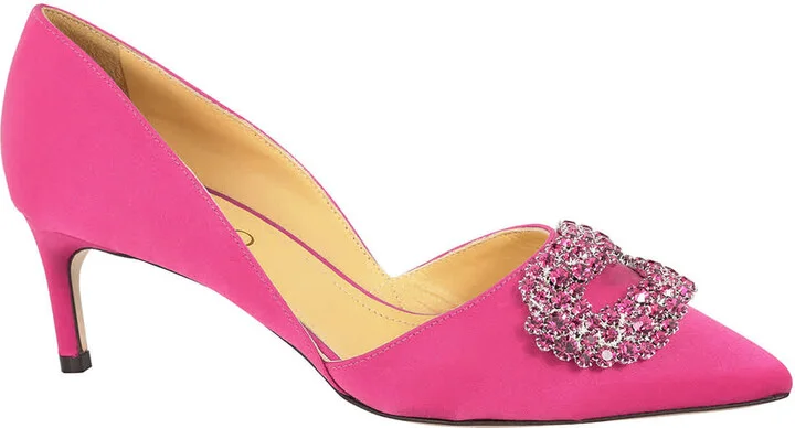 Ladies Deep Rose Daphne 60 Satin Heels