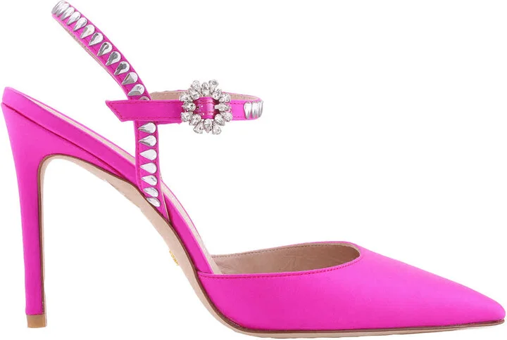 Ladies Flamingo Gemcut 100 Ankle Strap Pump