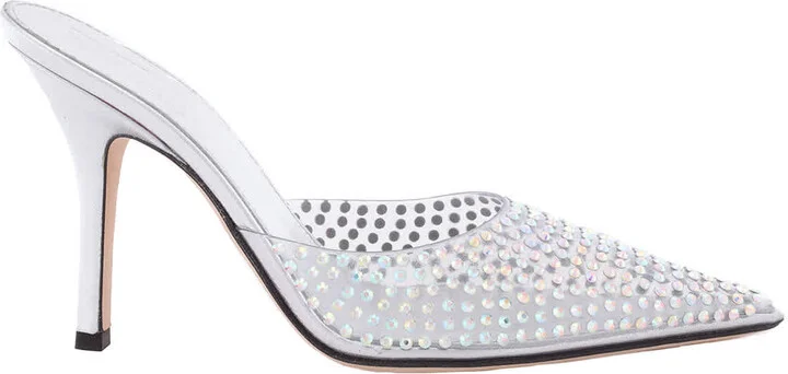 Ladies Iridescent Hollywood PVC Pointed-Toe Mules