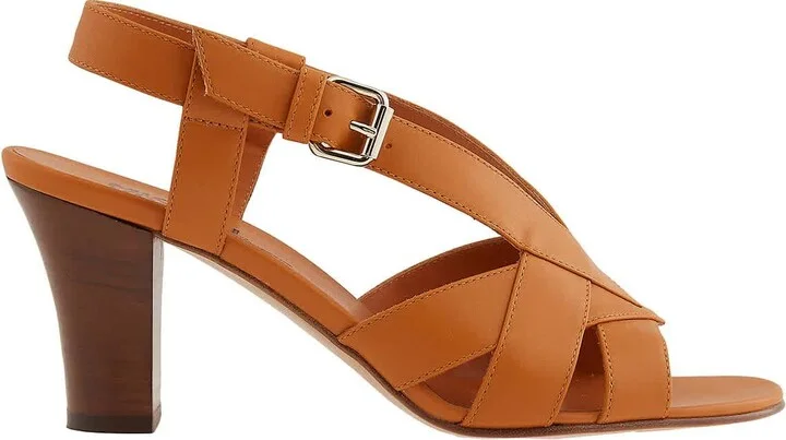 Ladies Luccia Cognac Leather Sandals