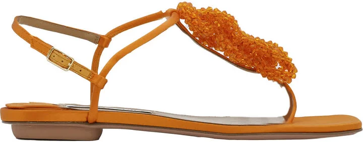Ladies Mango Chain Of Love Flat Sandals