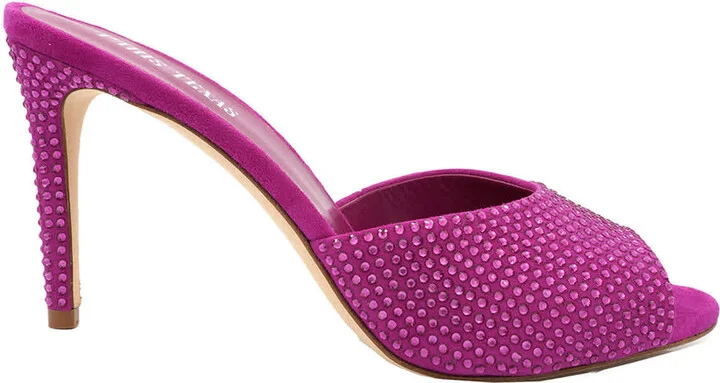 Ladies Pink Ruby Holly 105 Stiletto Mules