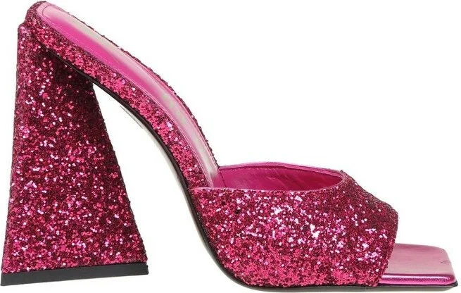 Ladies Pink Sequins Devon 115 mm Mule