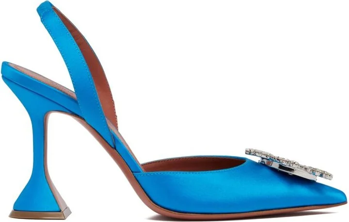 Ladies Satin Ocean Begum Sling Heels