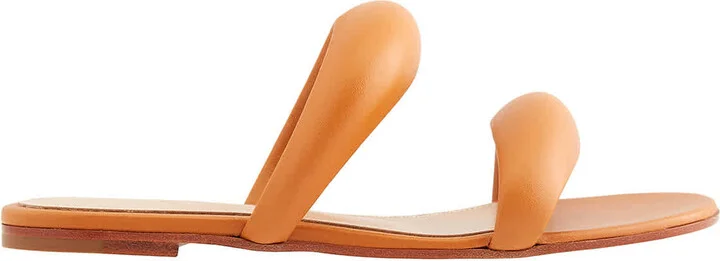 Ladies Sienna Nappa Double Strap Flat Sandals