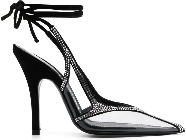 Ladies Silver Venus 100Mm Embellished Pumps