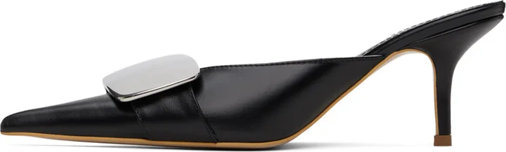 Lado Bokuchava Black Buckle Heels - Image 3