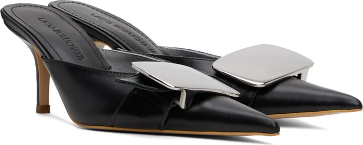 Lado Bokuchava Black Buckle Heels - Image 4