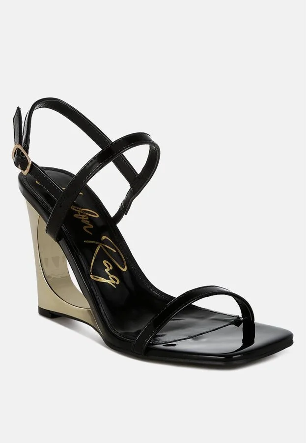 Ladra Metallic Fantasy Wedge Heel Sandals - Image 2