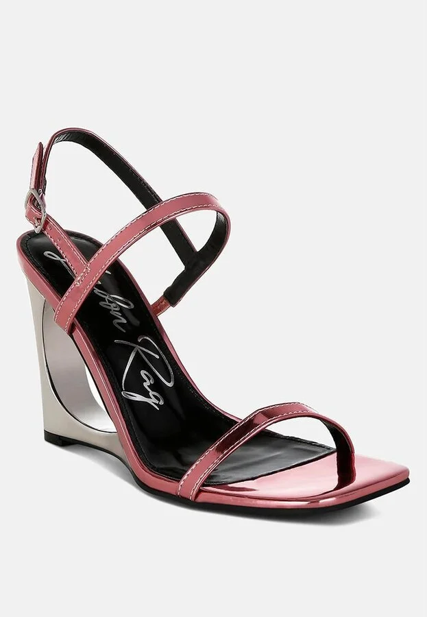 Ladra Metallic Fantasy Wedge Heel Sandals - Image 4