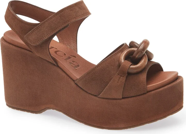 Lady Ankle Strap Platform Wedge Sandal