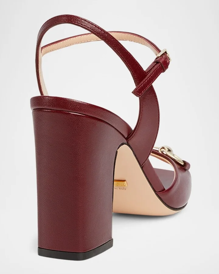 Lady Horsebit Ankle-Strap Leather Sandals - Image 8