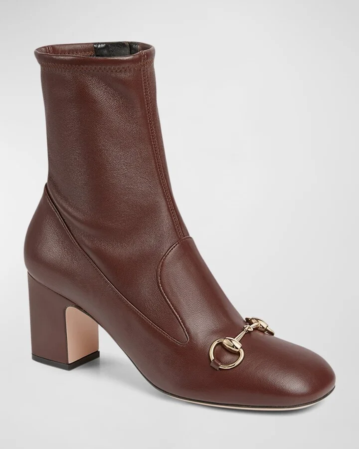 Lady Leather Bit Loafer Booties - Image 2