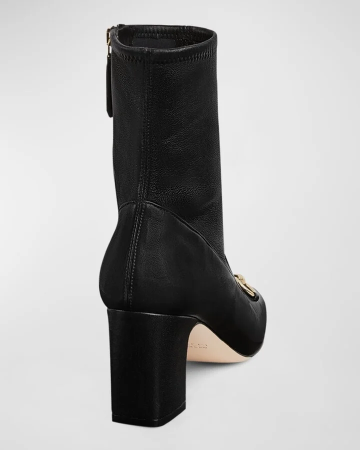 Lady Leather Bit Loafer Booties - Image 9