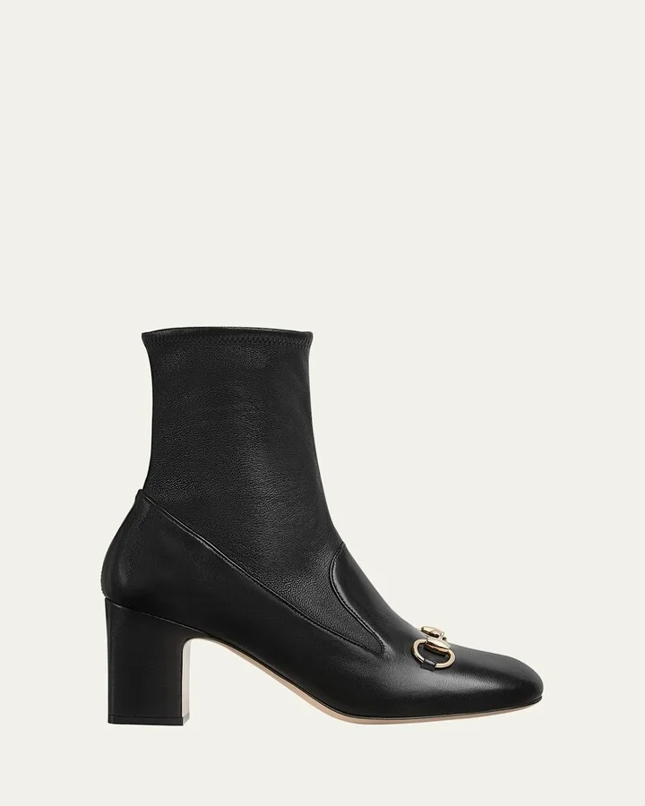 Lady Leather Bit Loafer Booties