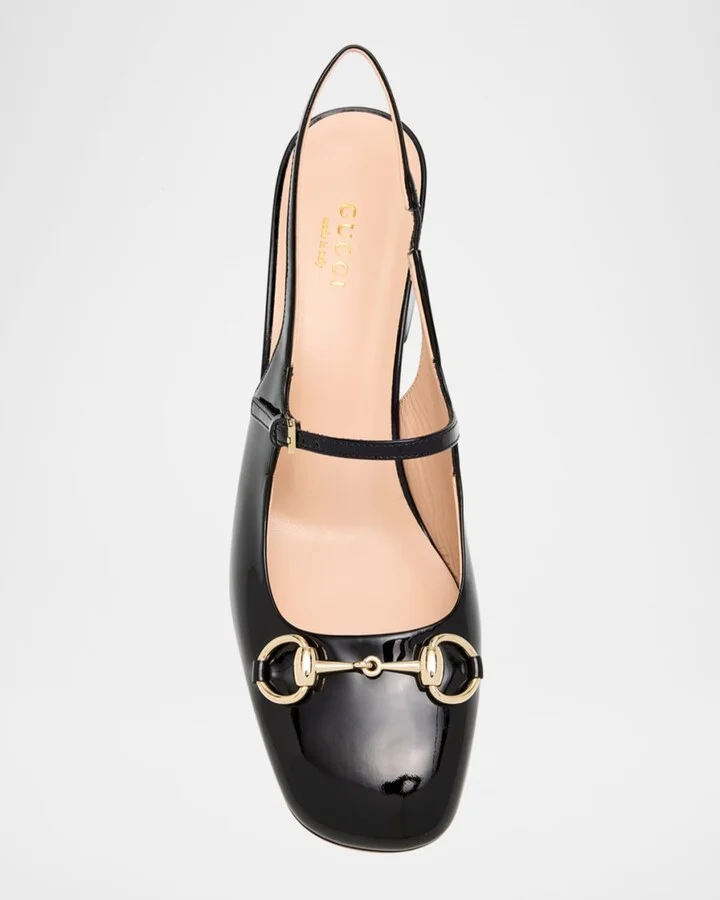 Lady Patent Bit Slingback Pumps - Image 7