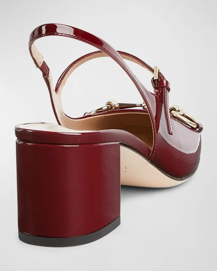 Lady Patent Bit Slingback Pumps - Image 10
