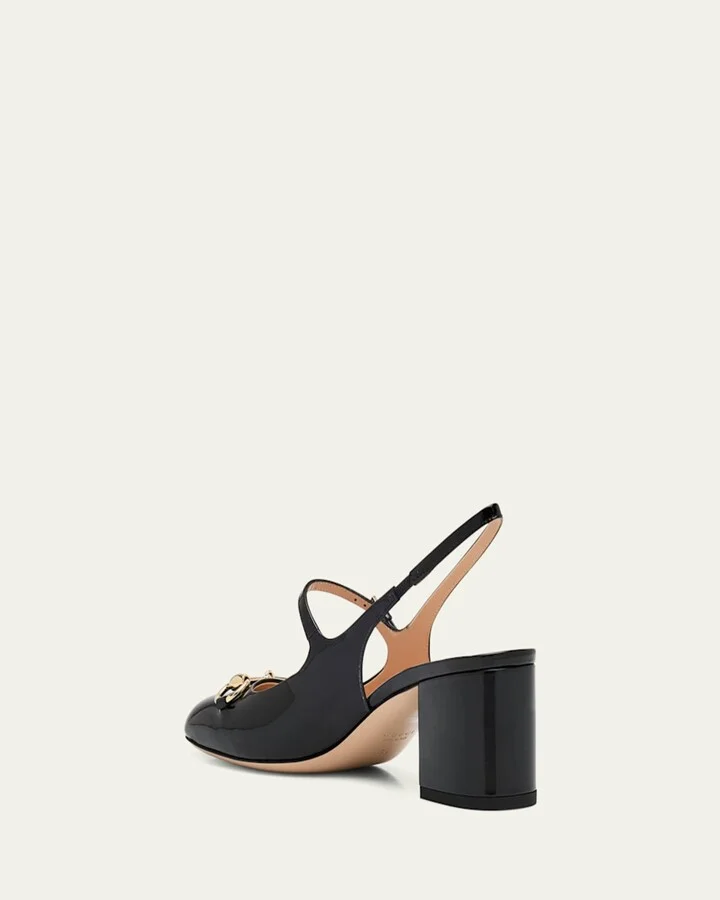 Lady Patent Bit Slingback Pumps - Image 4