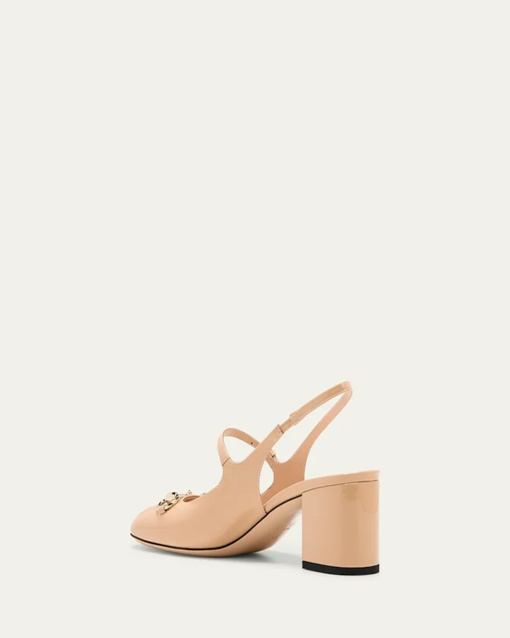 Lady Patent Bit Slingback Pumps - Image 5