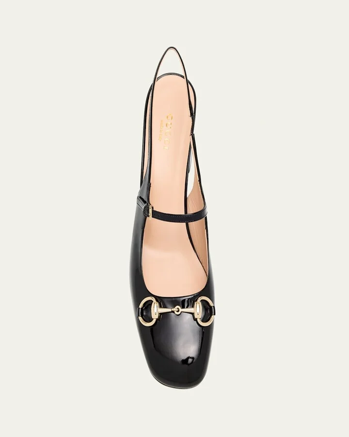 Lady Patent Bit Slingback Pumps - Image 8