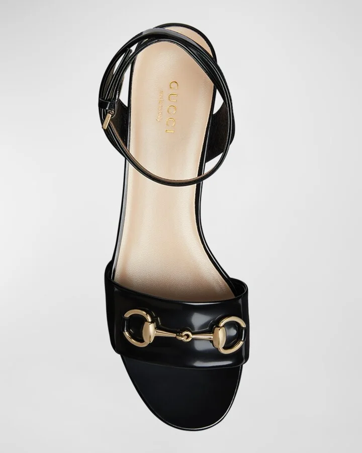 Lady Patent Horsebit Platform Sandals - Image 5