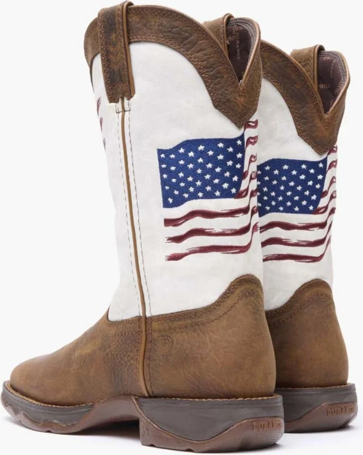 Lady Rebel by Durango Women's Distressed Flag Embroidery Western Boot - Image 4