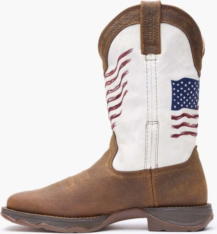 Lady Rebel by Durango Women's Distressed Flag Embroidery Western Boot - Image 5