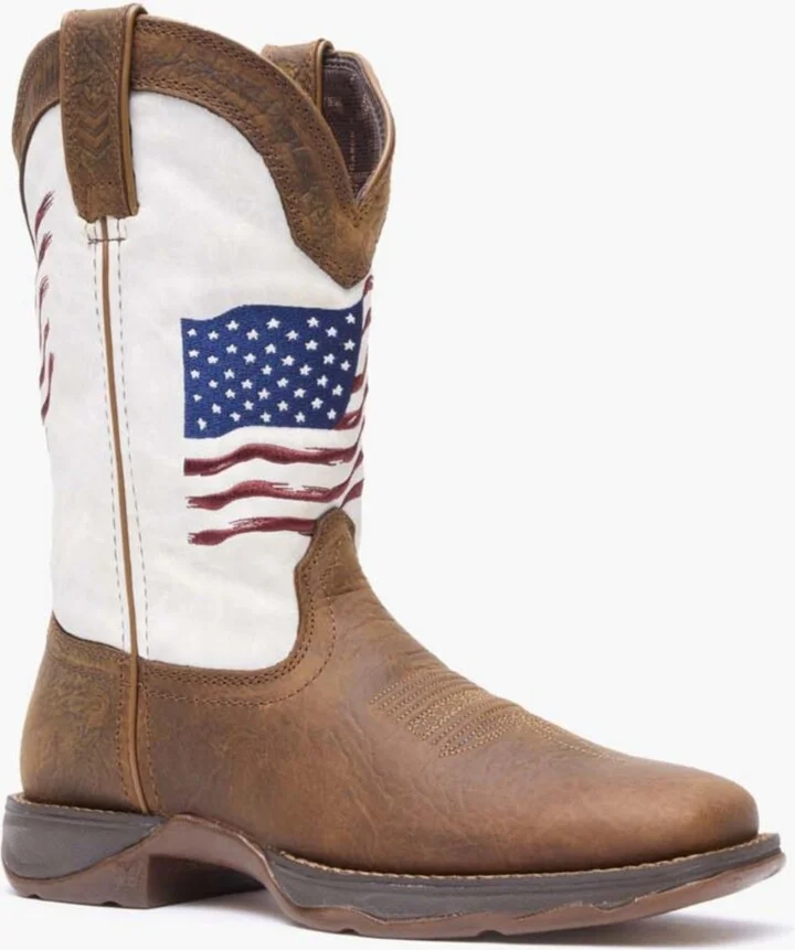 Lady Rebel by Durango Women's Distressed Flag Embroidery Western Boot