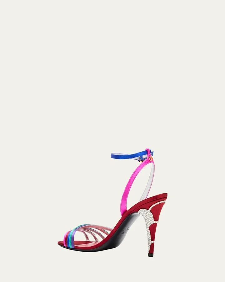 Ladycrush Colorblock Satin Ankle-Strap Sandals - Image 2