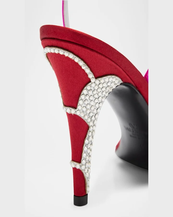 Ladycrush Colorblock Satin Ankle-Strap Sandals - Image 4