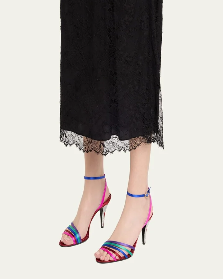 Ladycrush Colorblock Satin Ankle-Strap Sandals - Image 5