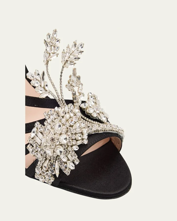 Ladycrush Strass Flower Ankle-Strap Sandals - Image 2