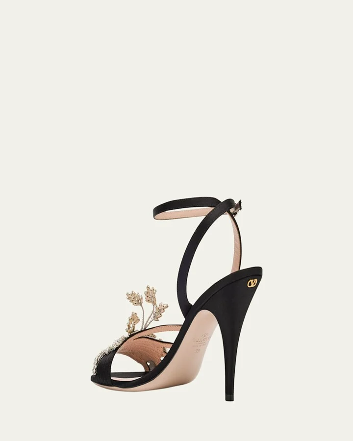 Ladycrush Strass Flower Ankle-Strap Sandals - Image 5