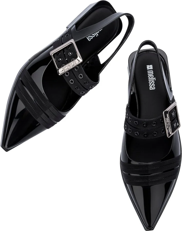 Ladylike Strap Low Heels - Black - Image 3