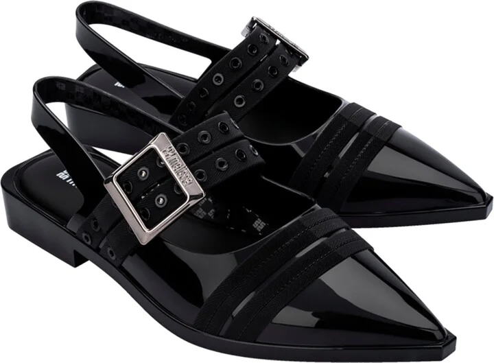 Ladylike Strap Low Heels - Black - Image 4