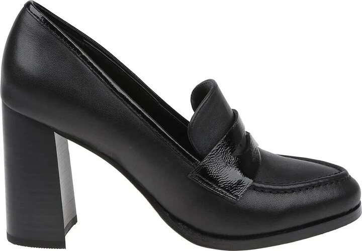 L'agence Blanche Leather Heeled Loafer