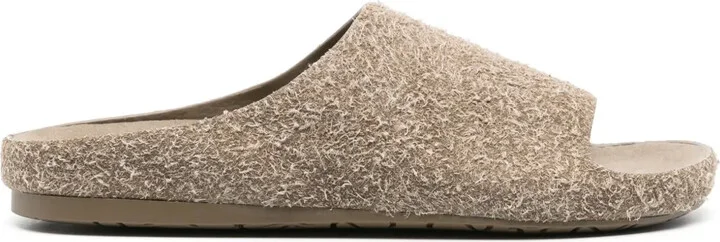 Lago brushed suede slides