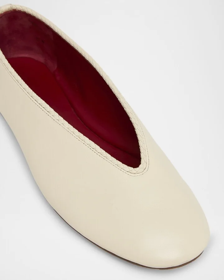 Lagoon Nappa Leather Ballerina Flats - Image 4