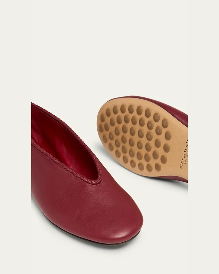 Lagoon Nappa Leather Ballerina Flats - Image 3